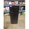 Image 1 : BLACK METAL LOCKING GUN CABINET, 55 INCH TALL,  21 INCH WIDE AND 10 INCH DEEP