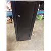 Image 2 : BLACK METAL LOCKING GUN CABINET, 55 INCH TALL,  21 INCH WIDE AND 10 INCH DEEP