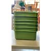 Image 1 : 6 GREEN STORAGE BINS