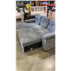 Image 8 : 2PC GREY FABRIC PULL OUT SOFA