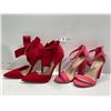 Image 1 : Size 7 Womens Heels, JUSTFAB Elegant Red Pumps, Shoedazzle Casual Ballerina Strappy Heels