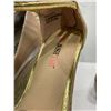 Image 2 : Size 7 Womens Heels, Gold-like JUSTFAB Statement Heels, Gorgeous Fergalicious Evening Pumps