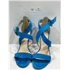 Image 1 : Size 7 Womens Le Chateau Beautiful Blue Strappy Stilettos