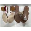 Image 3 : Andrew Stevens Mini Wedge Sandals Womens 7 And LeChateau Flat Sandals Womens 6.5