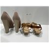 Image 2 : Just Fabulous 6 Inch Suede Heels And Laundry Mini Wedge Sandals Both Womens 6.5