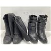 Image 1 : Just Fab Buckle Booties Womens 7.5 And Fergalicous Knee High Boots Womens 7.5