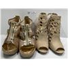 Image 1 : Micheal Kors Bougie Boho Style Wedges And York Open Toe Booties Both Womens 6.5
