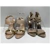 Image 1 : Sergio Bari Metal Accented 2 Inch Wedges And Qupid Criss-Cross Heels Both Womens 7