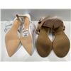 Image 3 : Le Chateau Minimalist White Heels And Modern Vintage Rose Gold And Silver Wedges Both Womens 7