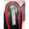 Image 4 : Charles David Red Suede Slip Heels And Steve Madden Red Suede Chunky Boots Both Womens 7