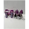 Image 5 : Bamboo Rave Themed Strappy Heels And Hieght Heel Sequin Metal Heels Both Womens 7