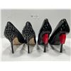 Image 5 : Aldo Sleep Black Heels With Hear Accent And Vince Camuto Tree Accent Heels Both Womens 7