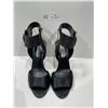 Image 2 : Karl Lagerfeld Paris Classy Open Toe Heels With Thich Ankle Strap Womens 7