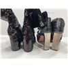 Image 4 : Steve Madden Ankle High Sequin Boots And BCBGMAXAZRIA Faux Crocadile Buckle Heels Both Womens 7
