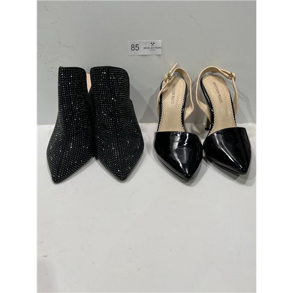 Obsession Rules Classy Evening Heels And Also Blingy Slip Heels Both Womens 7.5