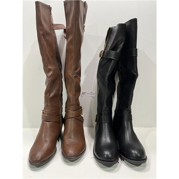 Olivia Miller Knee High Boots And Brand New Steve Madden Black Knee High Boots Both Womens 7.5