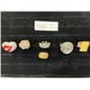 Image 1 : Collection Of 5 Vintage Adjustable Costume Rings Range From Size 6-7