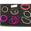 Image 1 : Assortment Of Pink Themed Braclets And Breast Cancer Awareness Bracelets