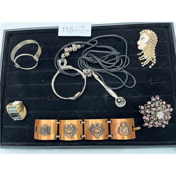 Assortment Of Unique Vintage Costume Jewelry