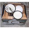 BOX OF DINNERWARE