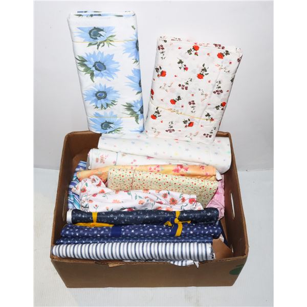 BOX OF FABRIC