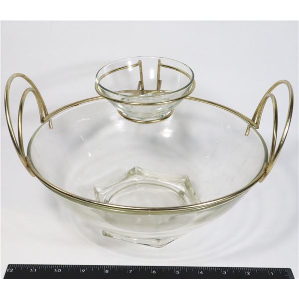 VINTAGE CHIP AND DIP BOWLS