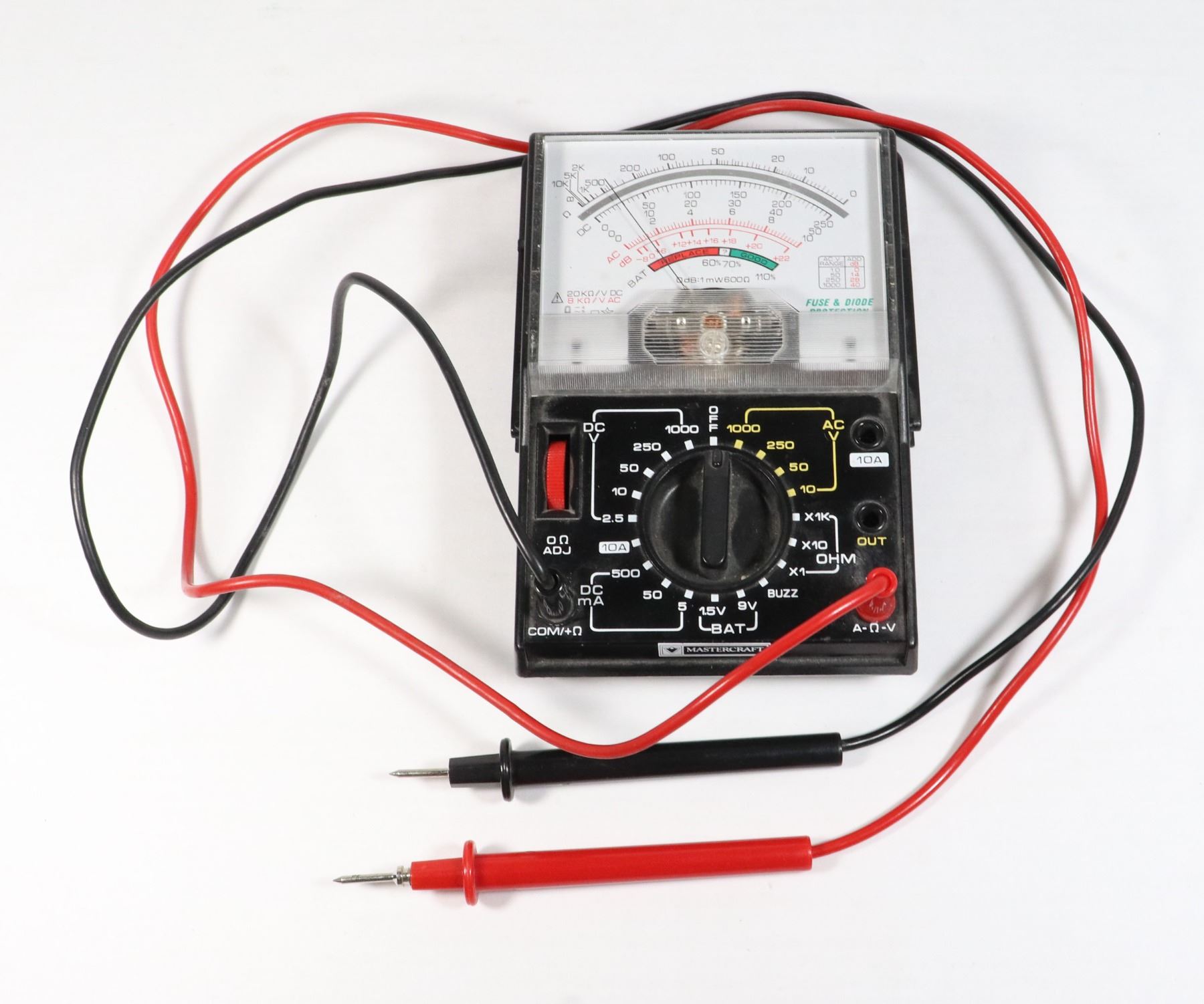 Multimeter Front MASTERCRAFT MULTIMETER