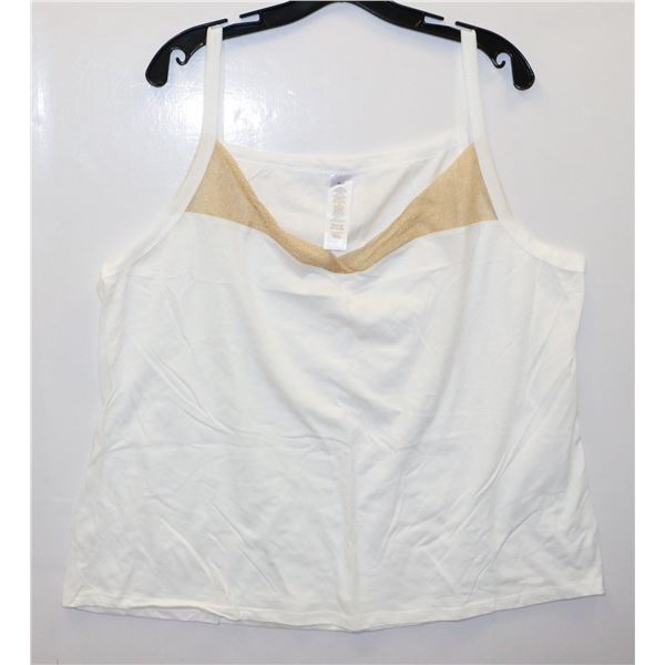 NEW IVORY THIN STRAP TANK TOP WITH SPARKLE DETAIL