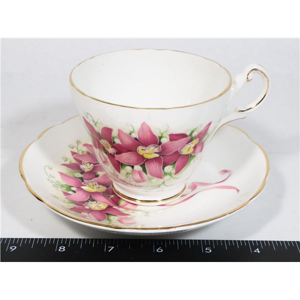 REGENCY BRIDESMAID TEACUP ANS SAUCER.