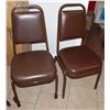 TWO STACKING CHAIRS (VERY GOOD CONDITION)-NO TRANSPORT TO EDMONTON