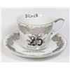 Image 1 : 25TH SILVER ANNIVERSARY TEA CUP AND SAUCER