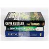 Image 1 : THREE CLIVE CUSSLER HARDCOVER NOVELS