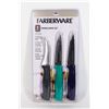 NEW FARBERWARE 3PC PARING KNIFE SET