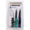 NEW FARBERWARE 3PC PARING KNIFE SET