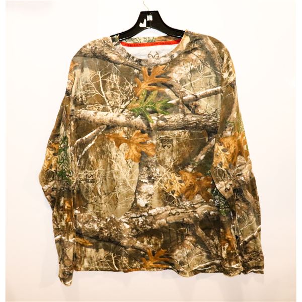 NEW MENS LARGE CAMO LONG SLEEVE SHIRT