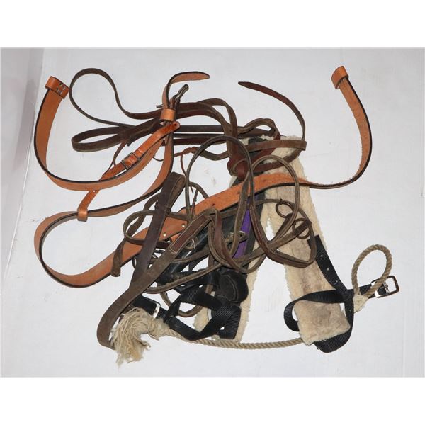 BOX OF ASSORTED HORSE TACK