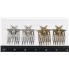 Image 1 : NEW 4PC SET OF METAL BEE TEETH HAIR COMBS