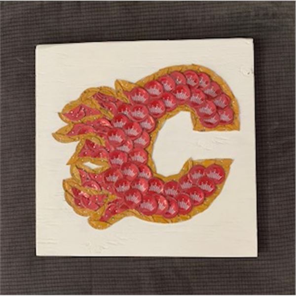 Calgary Flames Logo Bottlecap Art