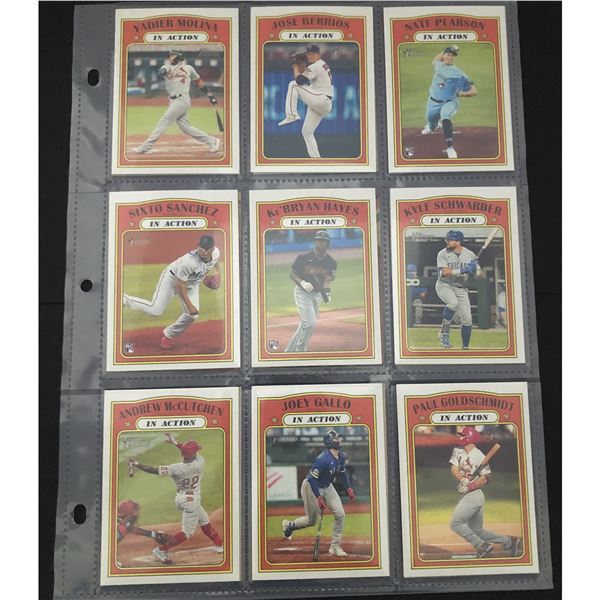 2021 TOPPS HERITAGE In the Action collection (18 cards)