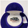 Image 1 : SILVER BLUE DIAMOND TREATED (0.33CT) RING
