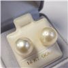 Image 2 : 14K YELLOW GOLD SOUTH SEA PEARL 9-9.5MM EARRINGS