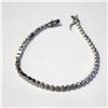 Image 1 : SILVER CZ 7" 10.12G BRACELET