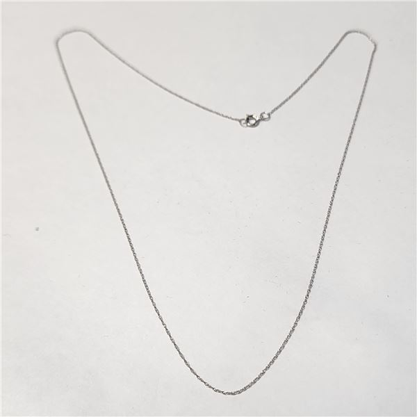 10K WHITE GOLD 16" 0.3G NECKLACE