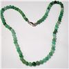 Image 1 : SILVER NATURAL JADE 16" NECKLACE