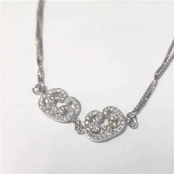 SILVER CZ 7" BRACELET