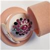 Image 3 : SILVER RUBY AND SAPPHIRE RING (~SIZE 7.75)