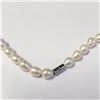 Image 3 : FRESH WATER PEARL JADE AND CZ 16" NECKLACE