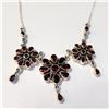 Image 1 : SILVER GARNET 33.26G 18" NECKLACE