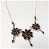 Image 2 : SILVER GARNET 33.26G 18" NECKLACE