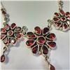 Image 3 : SILVER GARNET 33.26G 18" NECKLACE